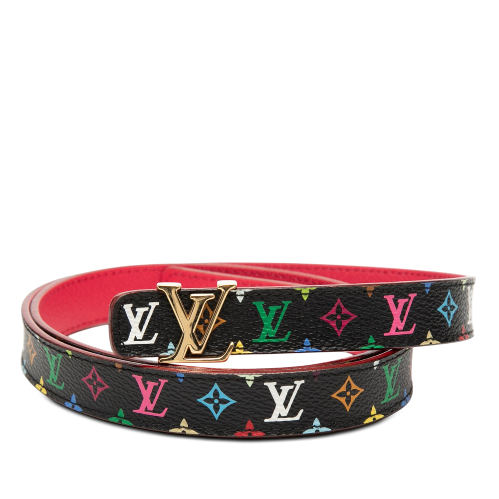 Pre-Loved Louis Vuitton Monogram Multicolore LV Initiales Belt